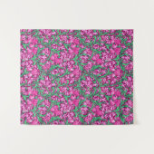 William Morris Irises, Fuchsia Pink en Wine Wandkleed (Voorkant (horizontaal))
