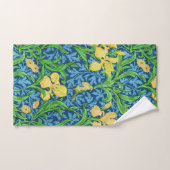 William Morris Irises, Geel en Kobalt Blue Bad Handdoek (Handdoek)