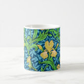 William Morris Irises, Geel en Kobalt Blue Koffiemok (Center)
