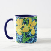 William Morris Irises, Geel en Kobalt Blue Mok (Links)