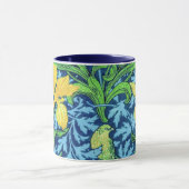 William Morris Irises, Geel en Kobalt Blue Mok (Midden)