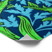 William Morris Irises, Geel en Kobalt Blue Poster (Hoek)