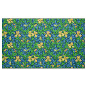 William Morris Irises, Geel en Kobalt Blue Stof (Fat Quarter)