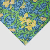 William Morris Irises, Geel en Kobalt Blue Tissuepapier (Detail)