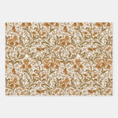 William Morris Irises, Gold, Grey, Rust   Inpakpapier Vel (Voorkant 3)