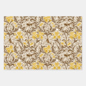 William Morris Irises, Gold, Grey, Rust   Inpakpapier Vel (Voorkant)