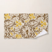 William Morris Irises, Mustard Gold, Brown & Beige Bad Handdoek (Handdoek)