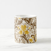 William Morris Irises, Mustard Gold, Brown & Beige Koffiemok (Center)