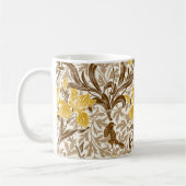 William Morris Irises, Mustard Gold, Brown & Beige Koffiemok (Links)