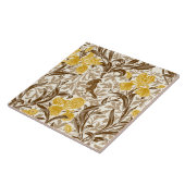William Morris Irises, Mustard Gold, Brown & Beige Tegeltje (Zijkant)