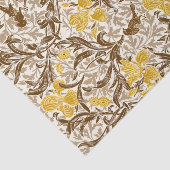 William Morris Irises, Mustard Gold, Brown & Beige Tissuepapier (Detail)