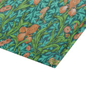 William Morris Irises, Oranje en Turquoise Snijplank (Hoek)