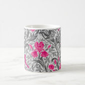 William Morris Irises, Pink en Silver Grey/Gray Koffiemok (Center)