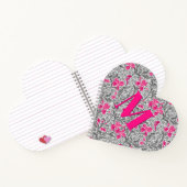 William Morris Irises, Pink en Silver Grey/Gray Notitieboek (Binnen)