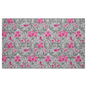 William Morris Irises, Pink en Silver Grey/Gray Stof (Fat Quarter)