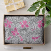 William Morris Irises, Pink en Silver Grey/Gray Tissuepapier (Geschenk)