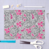 William Morris Irises, Pink en Silver Grey/Gray Tissuepapier (Craft)