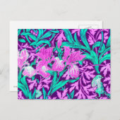 William Morris Iriss, Amethyst Paars Briefkaart (Voorkant / Achterkant)