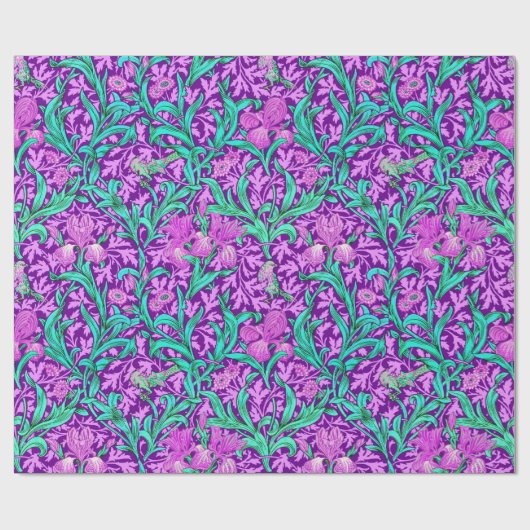 William Morris Iriss, Amethyst Paars Cadeaupapier (Vlak)