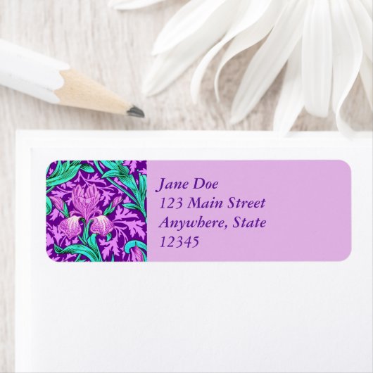 William Morris Iriss, Amethyst Paars Etiket (Insitu)