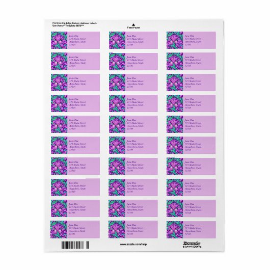 William Morris Iriss, Amethyst Paars Etiket (Full Sheet)