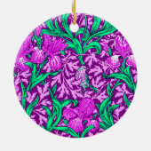 William Morris Iriss, Amethyst Paars Keramisch Ornament (Achterkant)