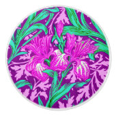 William Morris Iriss, Amethyst Paars Keramische Knop (Voorkant)