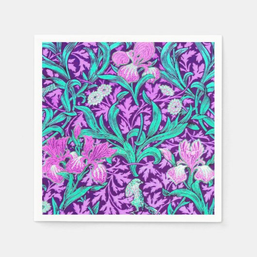 William Morris Iriss, Amethyst Paars Servetten (Voorkant)