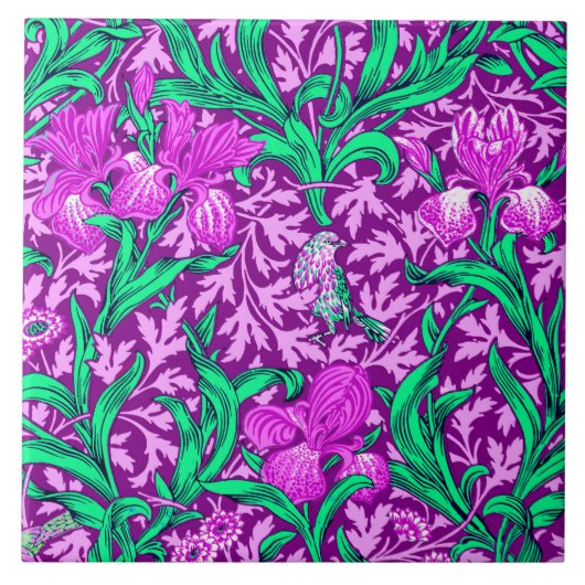 William Morris Iriss, Amethyst Paars Tegeltje (Voorkant)