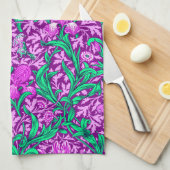 William Morris Iriss, Amethyst Paars Theedoek (Quarter Fold)