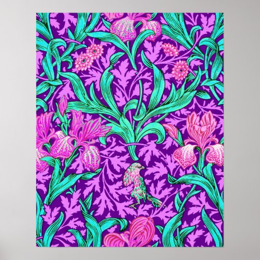 William Morris Irissen, Amethyst Paars Poster (Voorkant)