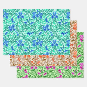 William Morris Irissen, Pastelkleuren Inpakpapier Vel