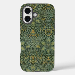 William Morris Ispahan Theal Groen Bloemmotief Kun iPhone 16 Hoesje