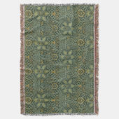 William Morris Ispahan Theal Groen Bloemmotief Kun Deken (Voorkant Verticaal)