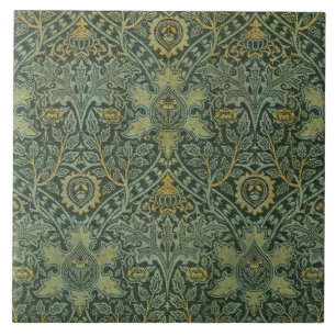 William Morris Ispahan Theal Groen Bloemmotief Kun Tegeltje