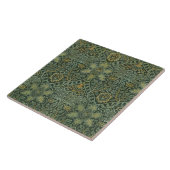 William Morris Ispahan Theal Groen Bloemmotief Kun Tegeltje (Zijkant)