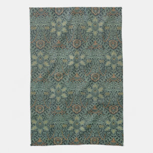 William Morris Ispahan Theal Groen Bloemmotief Kun Theedoek