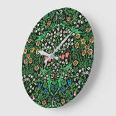 William Morris Jacobean Bloem, Zwarte Achtergrond  Grote Klok (Hoek)