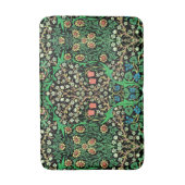 William Morris Jacobean Floral, Black Background Badmat (Voorkant Verticaal)