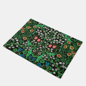William Morris Jacobean Floral, Black Background Deurmat (Schuin)