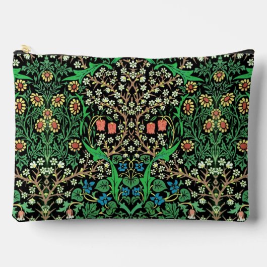 William Morris Jacobean Floral, Black Background Etui (Voorkant)