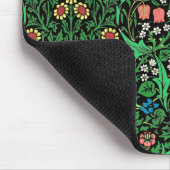 William Morris Jacobean Floral, Black Background Muismat (Hoek)