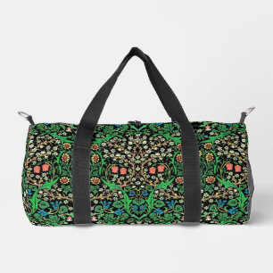 William Morris Jacobean Floral, Black Background Plunjezak