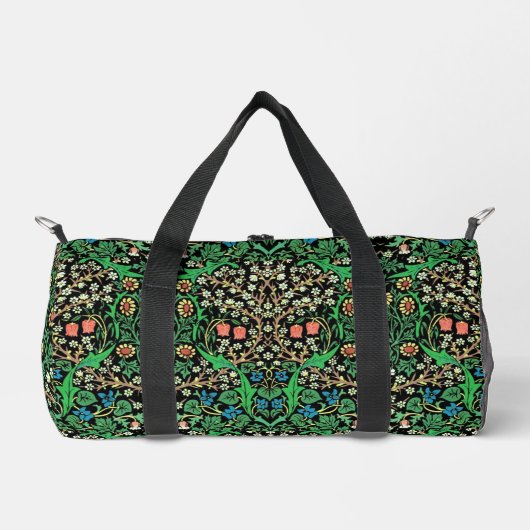 William Morris Jacobean Floral, Black Background Plunjezak (Voorkant)