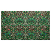 William Morris Jacobean Floral, Black Background Stof (Yard (91,4 cm))