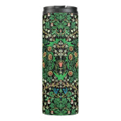 William Morris Jacobean Floral, Black Background Thermosbeker (Achterkant)