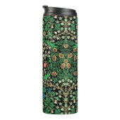 William Morris Jacobean Floral, Black Background Thermosbeker (Geroteerd rechts)