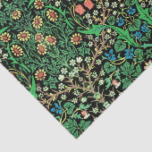 William Morris Jacobean Floral, Black Background Tissuepapier (Detail)