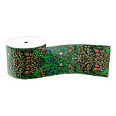 William Morris Jacobean Floral, Blackthorn Grosgrain Lint (Spoel)
