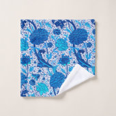 William Morris Jacobean Floral, Cobalt Blue Bad Handdoek (Wasdoekje)